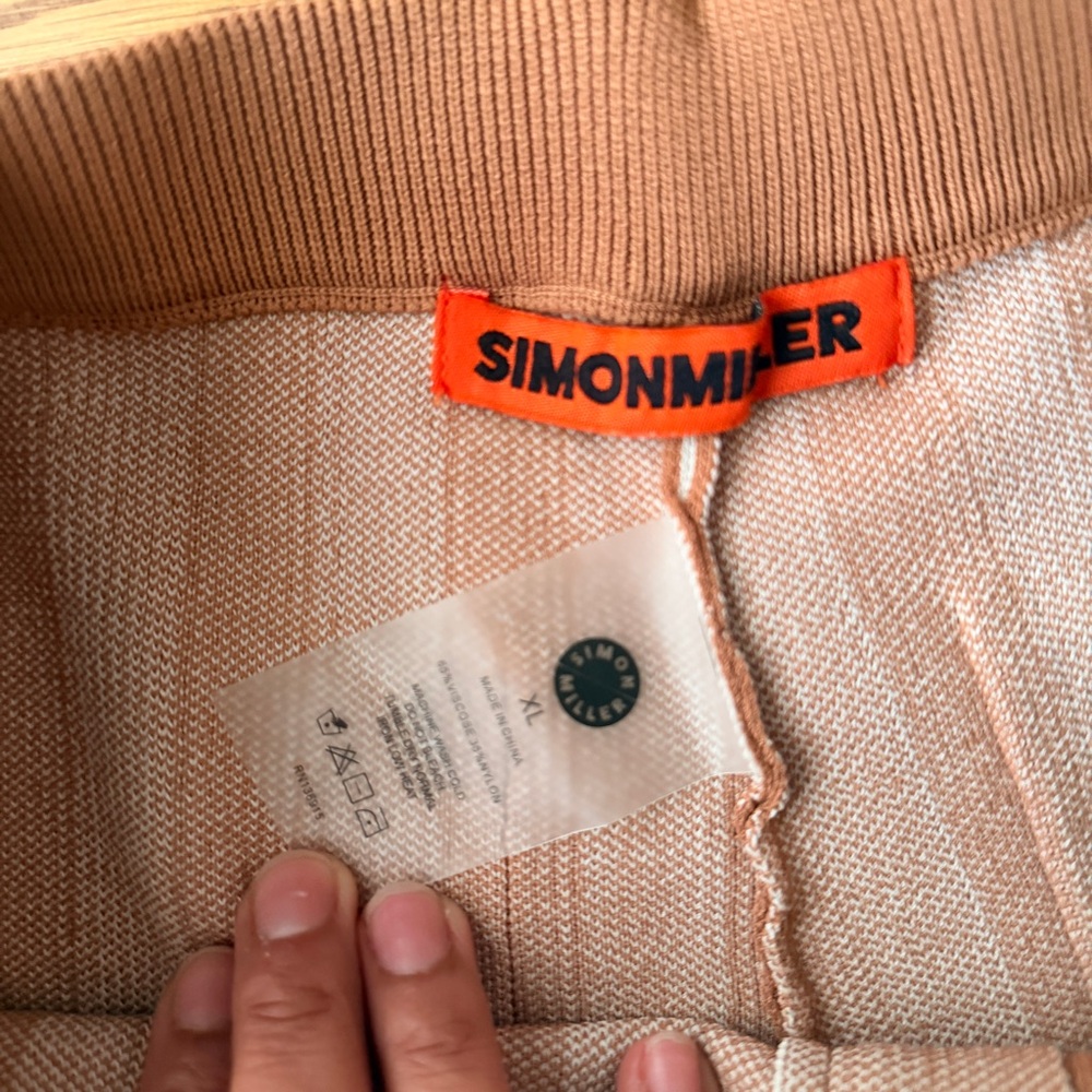 Simon Miller Cream and Brown Striped Knit Jumpsuit - Picture 3 of 10